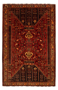 Tapis persan - Nomadic - 304 x 204 cm - rouge foncé
