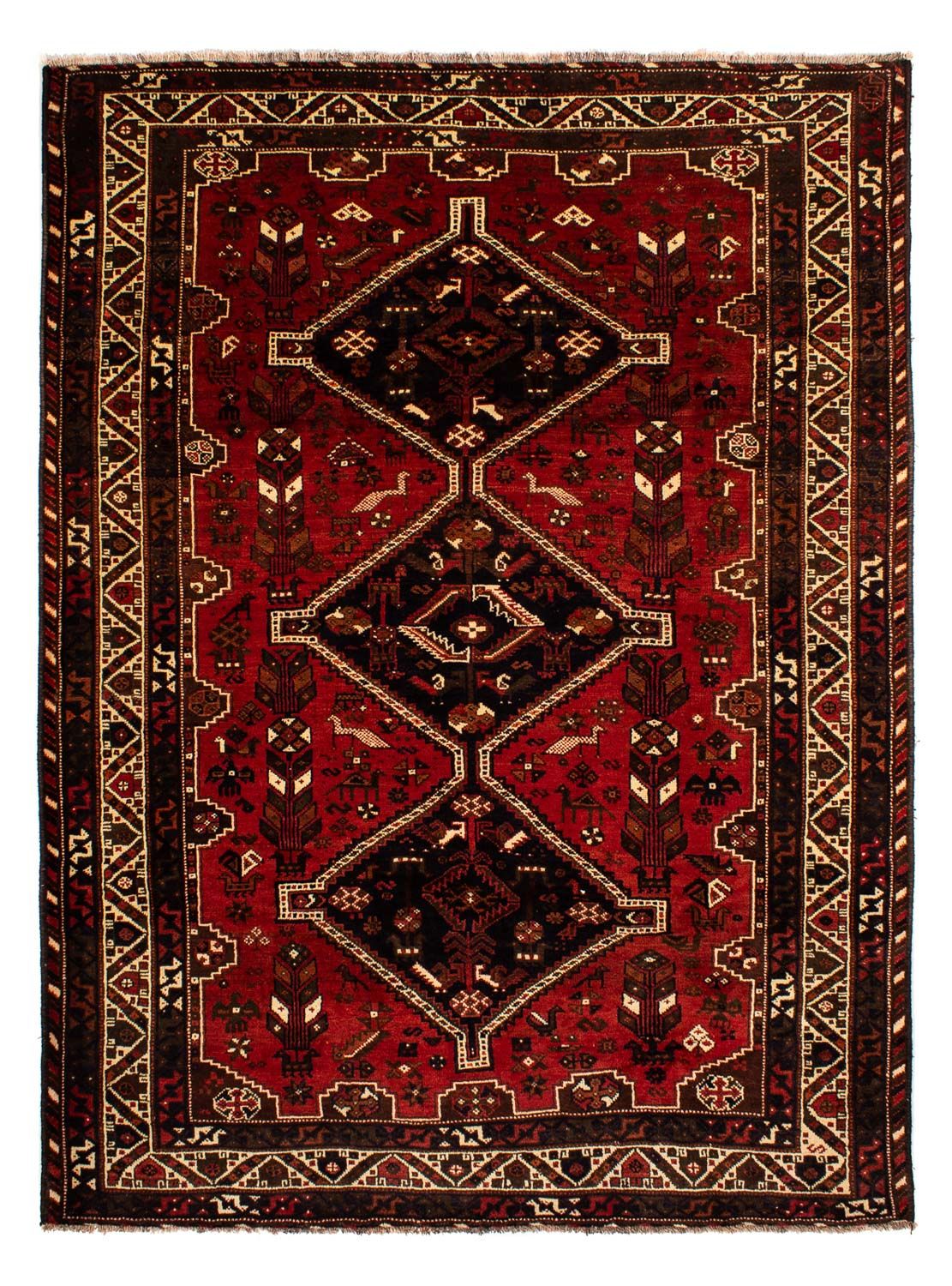 Tapis persan - Nomadic - 295 x 213 cm - rouge foncé