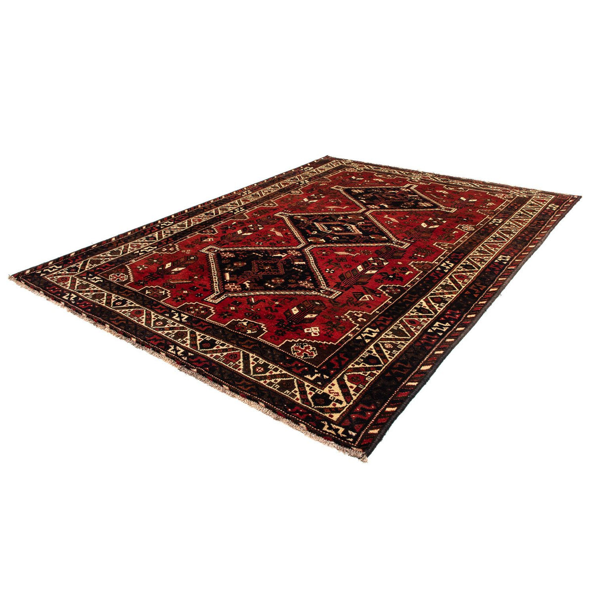 Tapis persan - Nomadic - 295 x 213 cm - rouge foncé