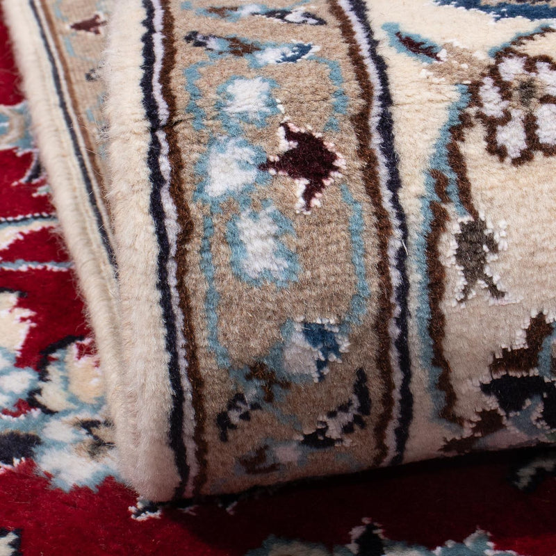 Tapis persan - Nain - 294 x 197 cm - rouge foncé
