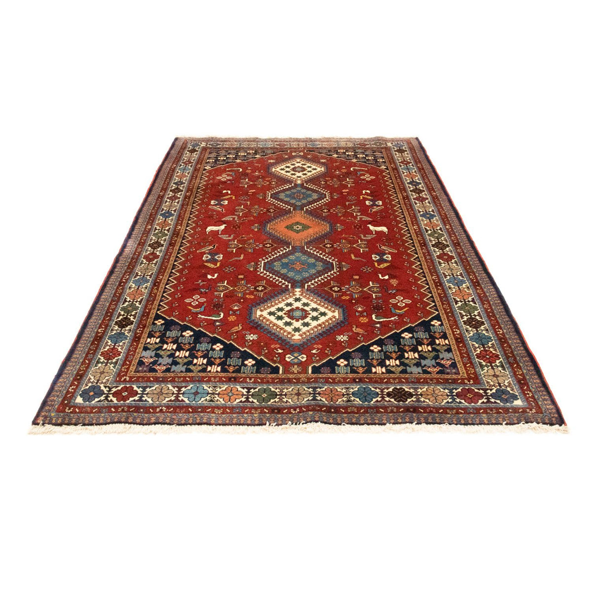 Tapis persan - Nomadic - 223 x 140 cm - rouge