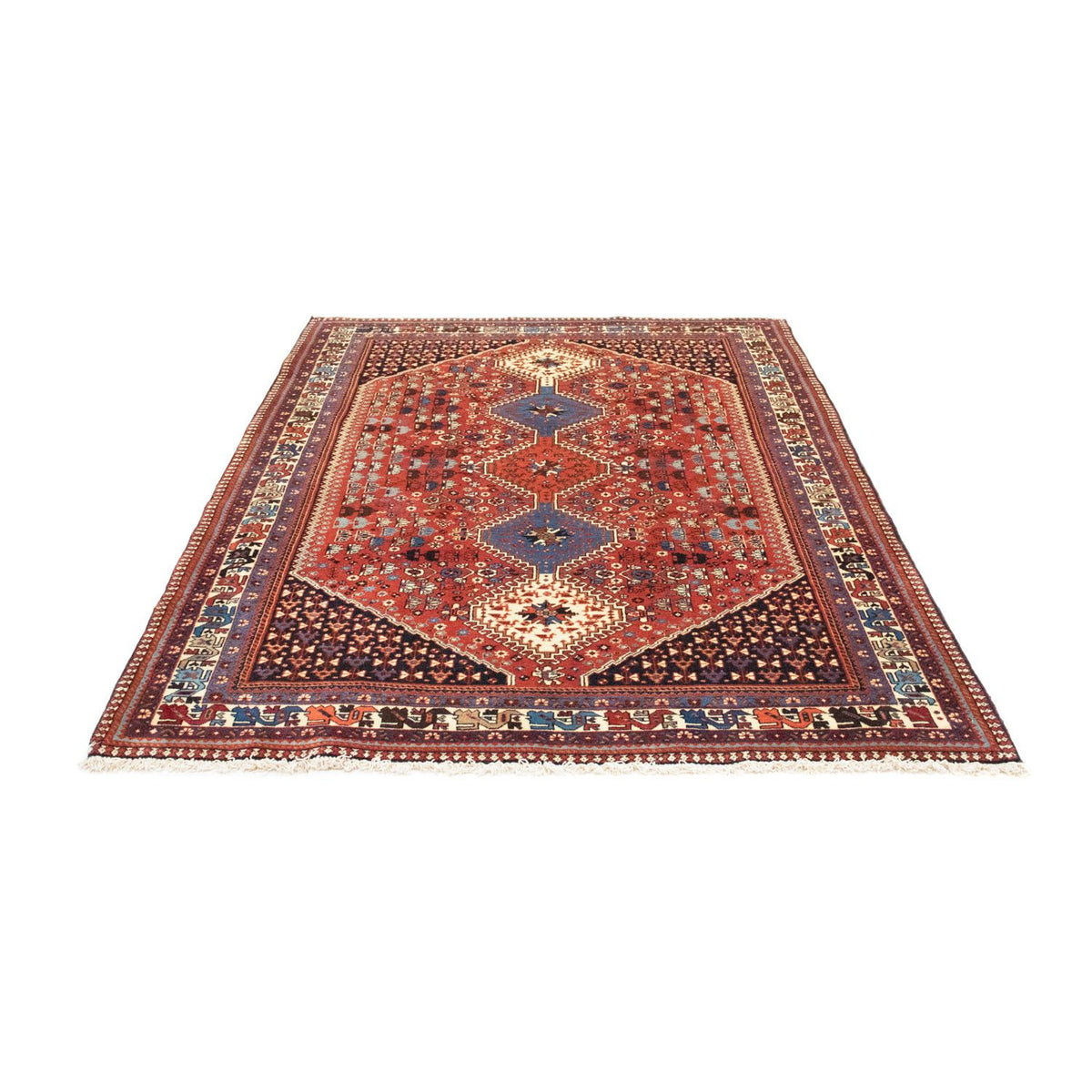 Tapis persan - Nomadic - 213 x 152 cm - rouge