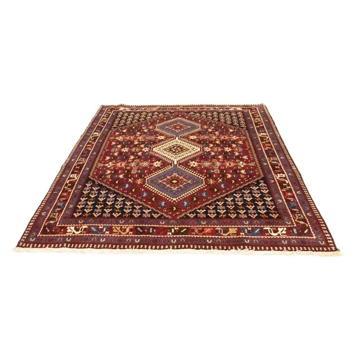 Tapis persan - Nomadic - 200 x 159 cm - rouge
