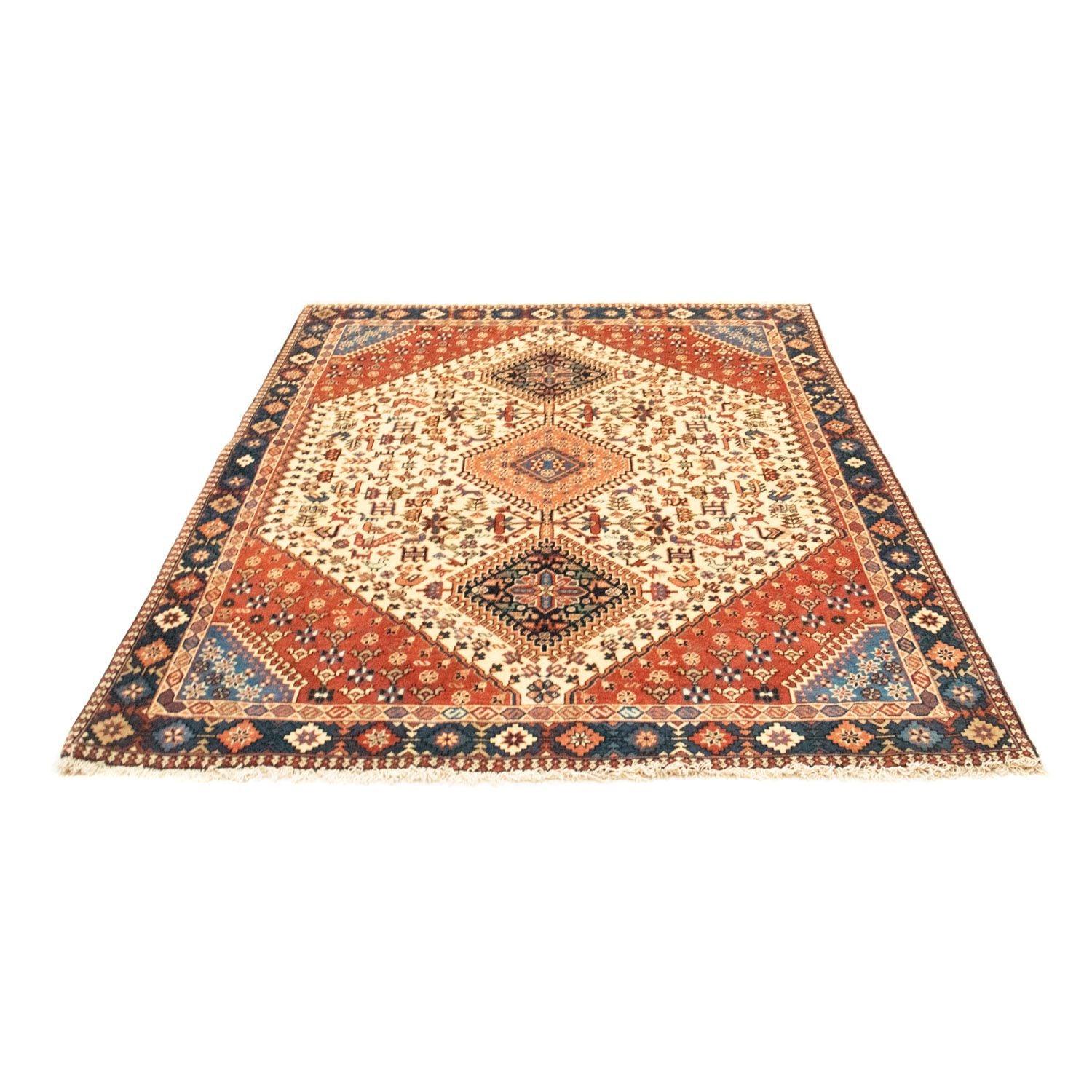 Tapis persan - Nomadic - 193 x 150 cm - beige
