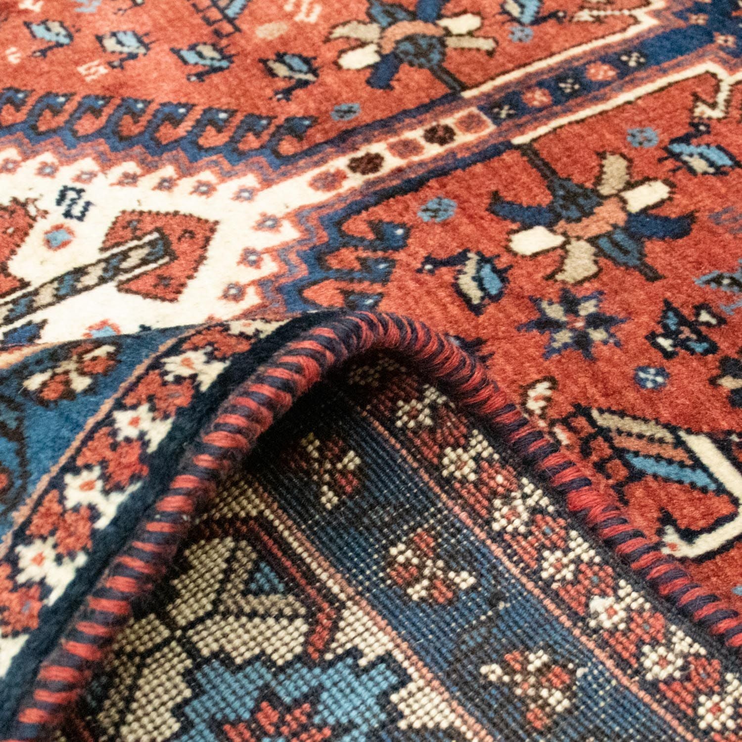 Tapis persan - Nomadic - 195 x 145 cm - rouge