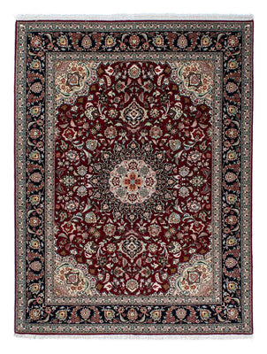Tapis persan - Tabriz - Royal - 196 x 155 cm - rouge foncé