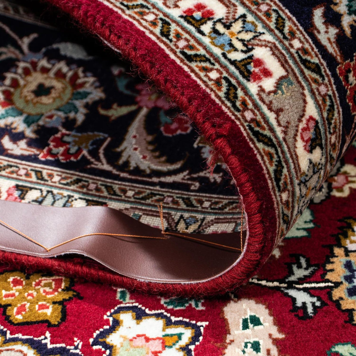 Tapis persan - Tabriz - Royal - 196 x 155 cm - rouge foncé