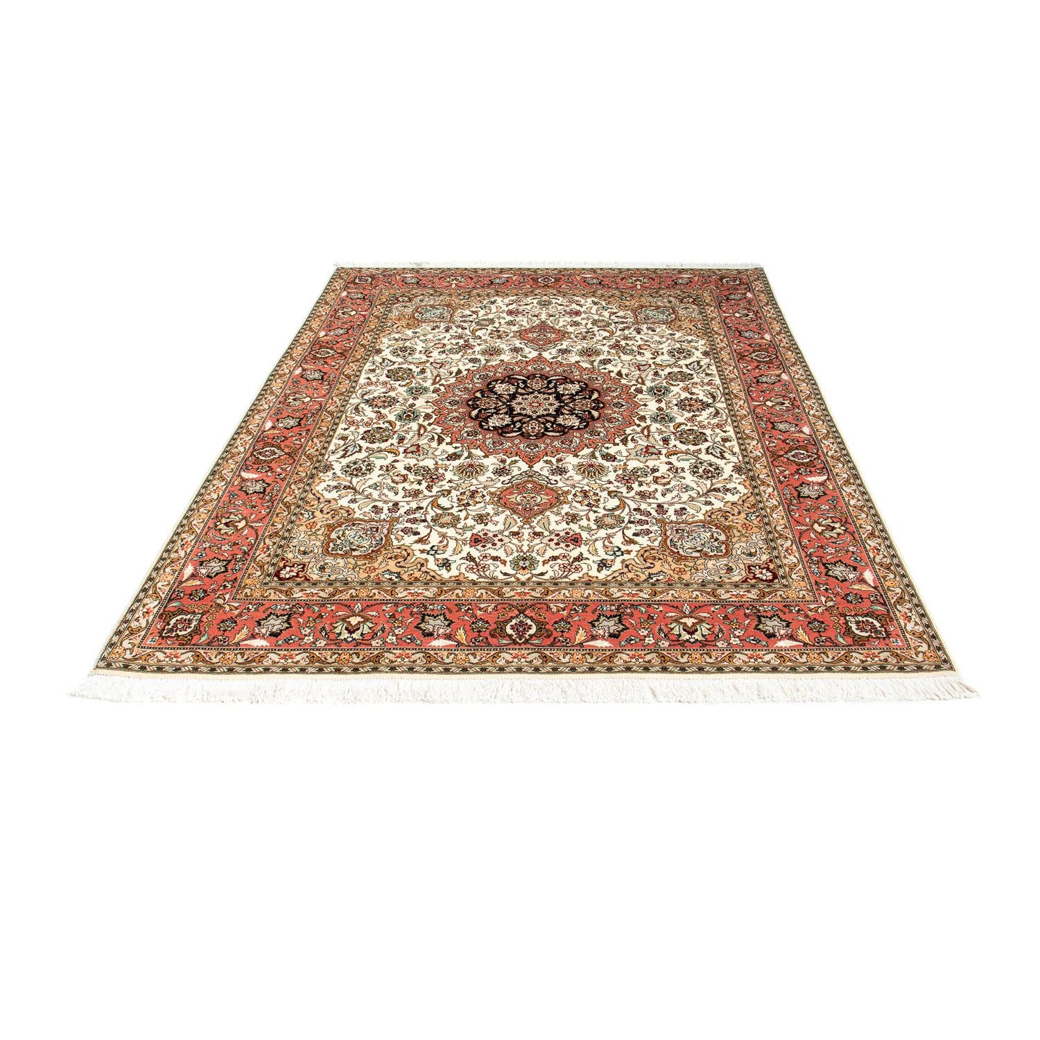 Tapis persan - Tabriz - Royal - 204 x 154 cm - beige