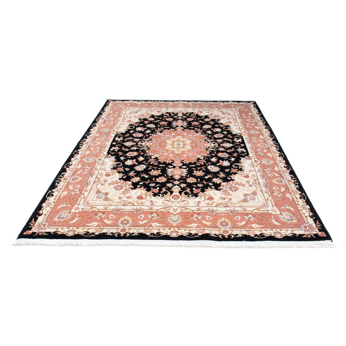 Tapis persan - Tabriz - Royal - 233 x 173 cm - bleu foncé