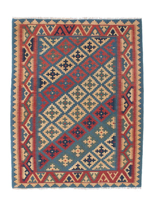 Tapis Kelim - Oriental - 166 x 127 cm - bleu