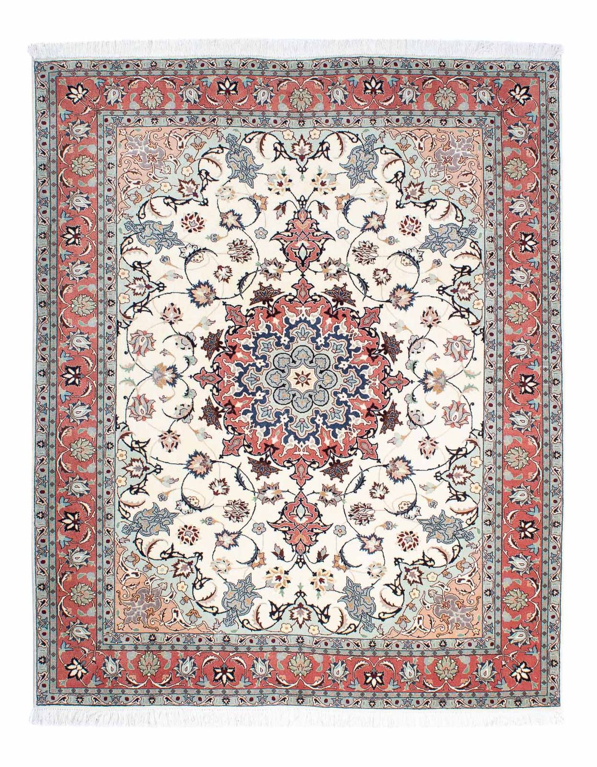 Tapis persan - Tabriz - Royal - 193 x 158 cm - beige