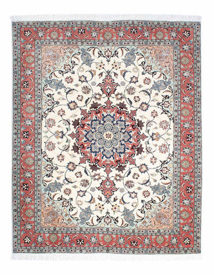 Tapis persan - Tabriz - Royal - 193 x 158 cm - beige