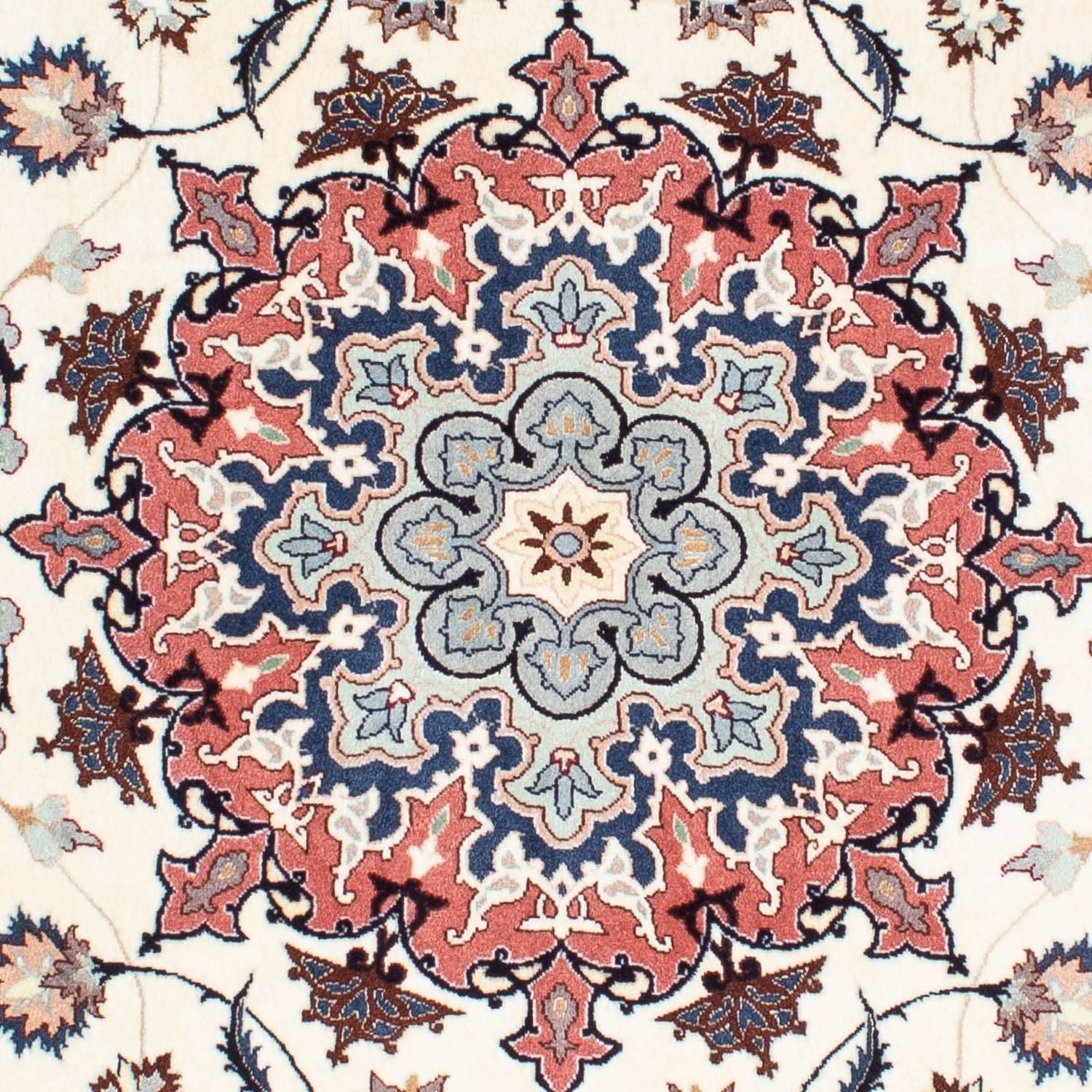 Tapis persan - Tabriz - Royal - 193 x 158 cm - beige