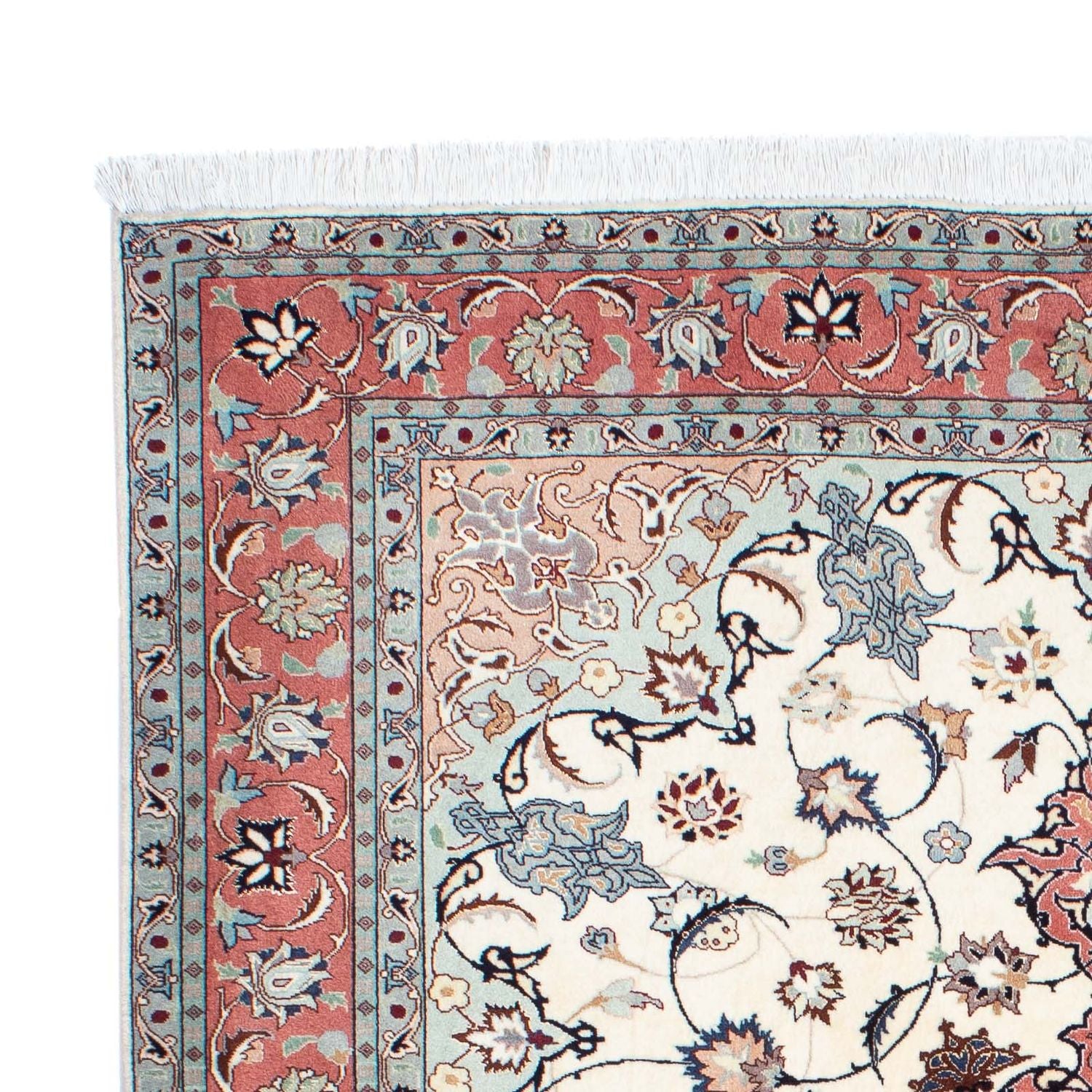 Tapis persan - Tabriz - Royal - 193 x 158 cm - beige