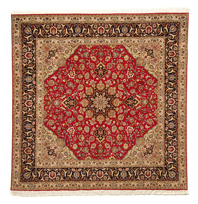 Tapis persan - Tabriz - Royal carré  - 203 x 203 cm - rouge