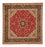 Tapis persan - Tabriz - Royal carré  - 203 x 203 cm - rouge