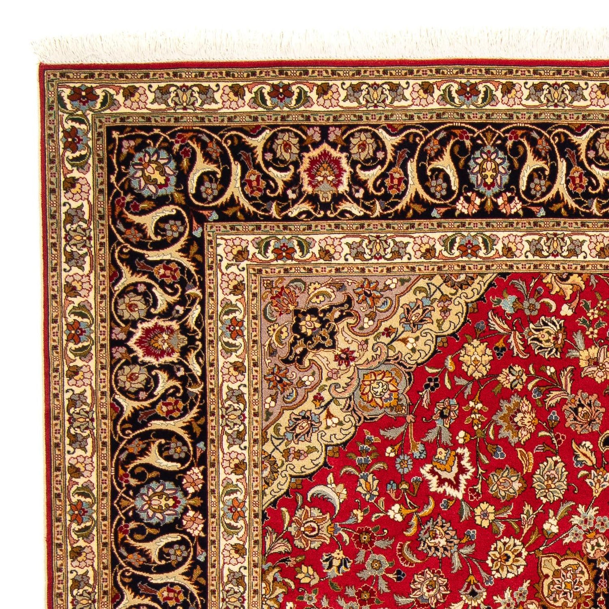 Tapis persan - Tabriz - Royal carré  - 203 x 203 cm - rouge