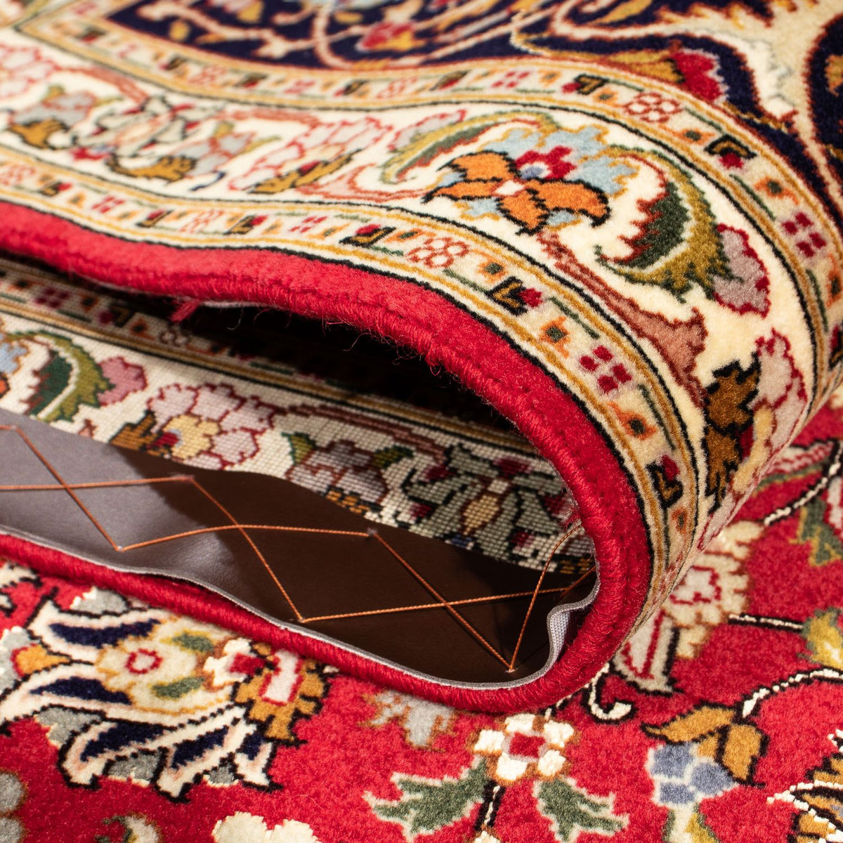 Tapis persan - Tabriz - Royal carré  - 203 x 203 cm - rouge