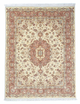 Tapis persan - Tabriz - Royal - 196 x 149 cm - beige