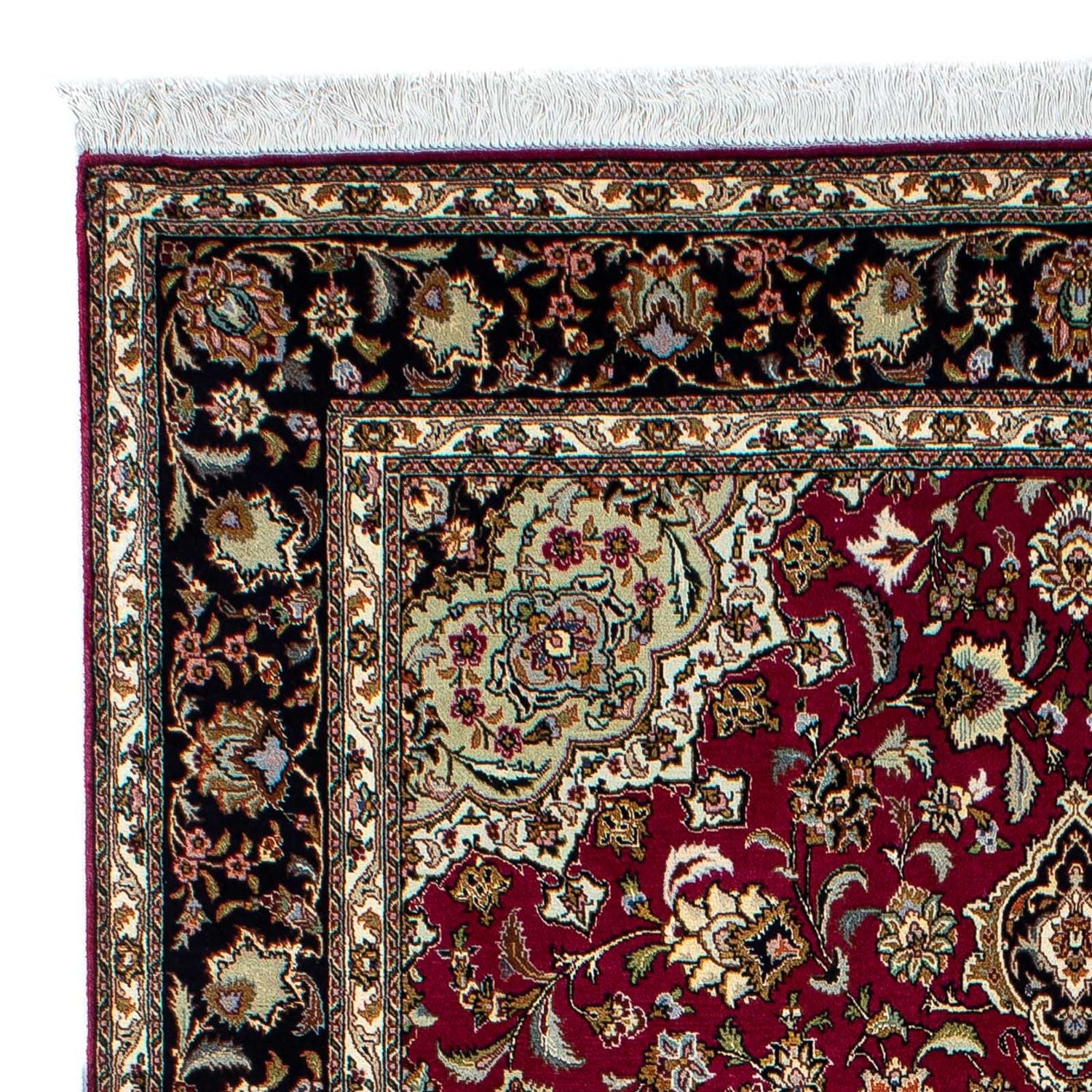 Tapis persan - Tabriz - Royal - 213 x 152 cm - rouge foncé