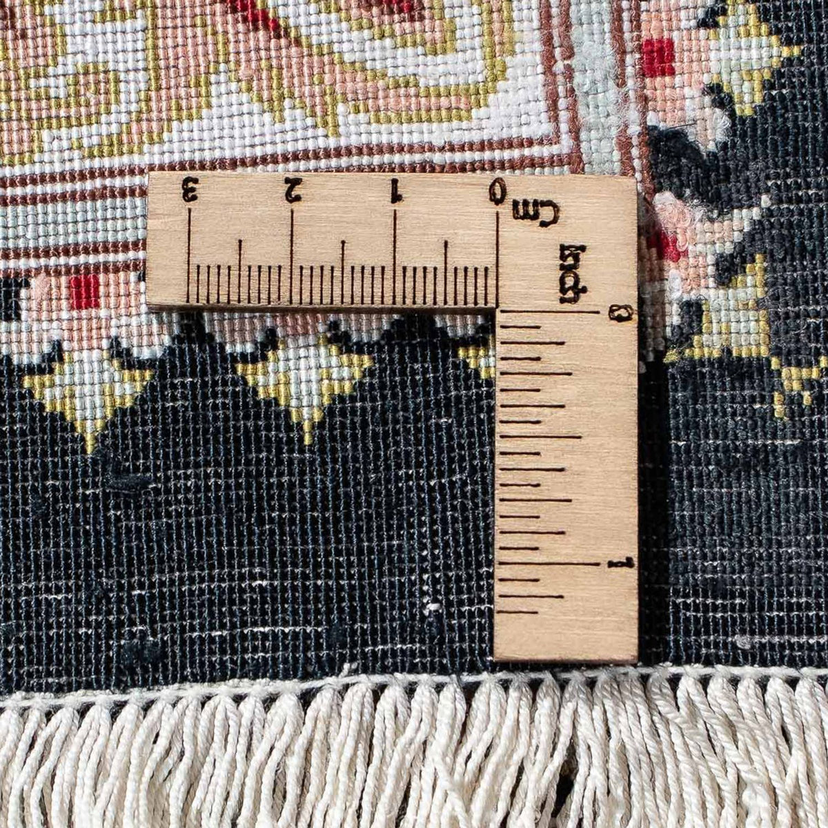 Tapis persan - Ghom - 89 x 57 cm - bleu foncé