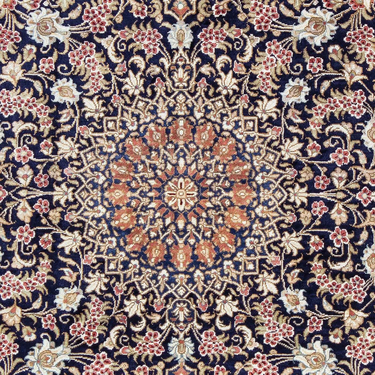 Tapis persan - Ghom - 82 x 57 cm - rouge foncé