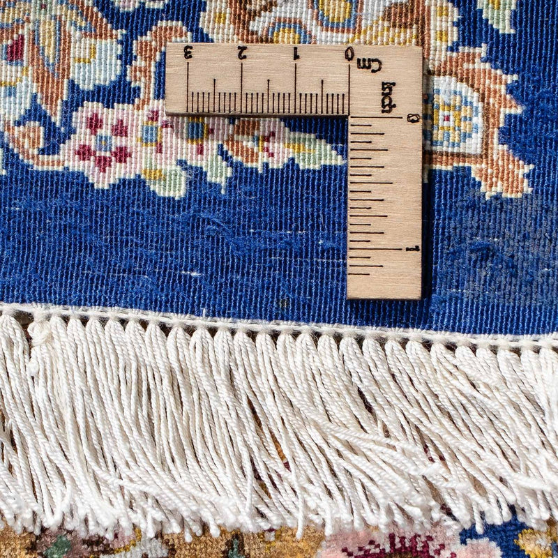 Tapis persan - Ghom - 91 x 62 cm - bleu foncé