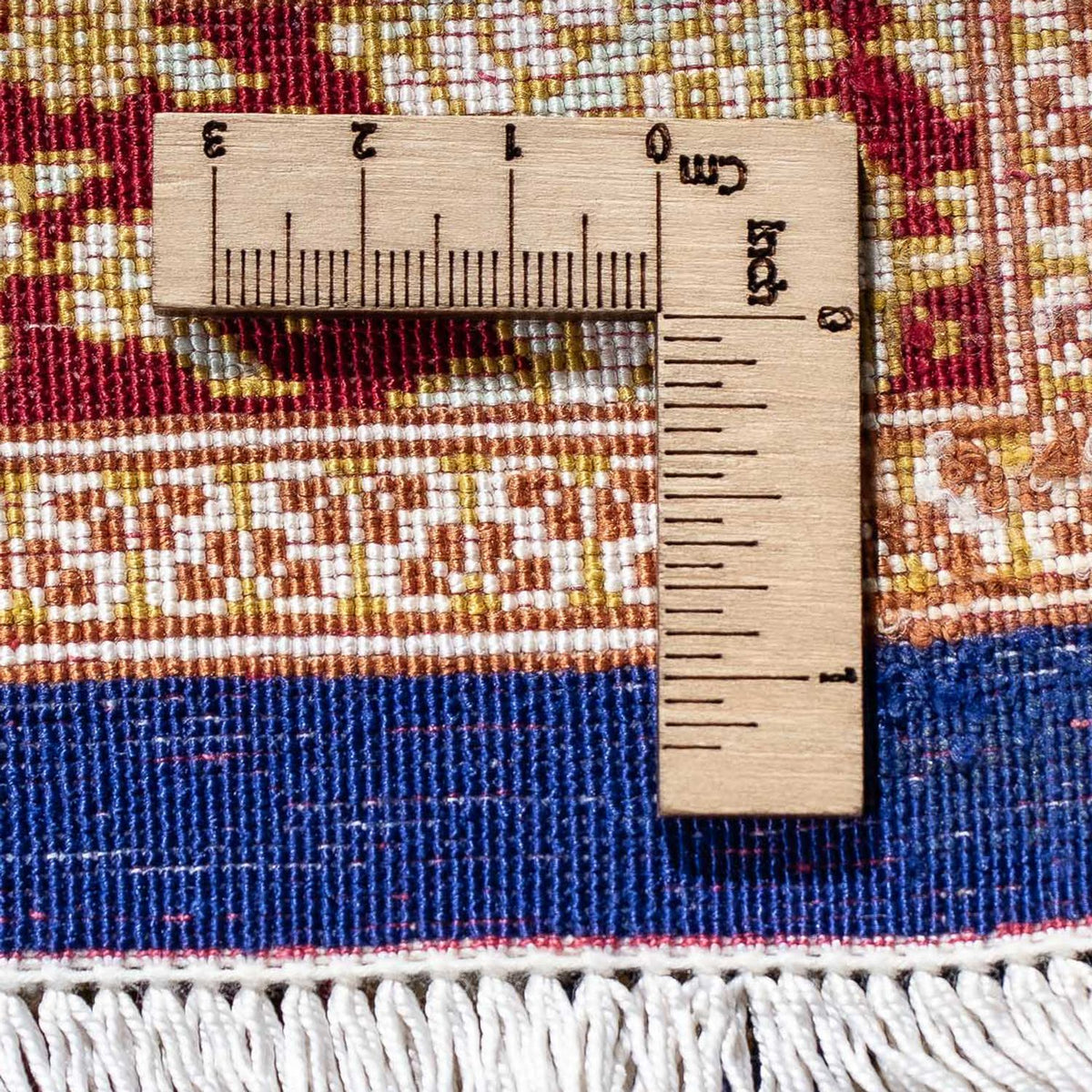 Tapis persan - Ghom - 93 x 60 cm - bleu foncé