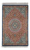 Tapis persan - Ghom - 83 x 53 cm - bleu foncé