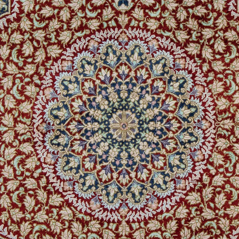 Tapis persan - Ghom - 83 x 53 cm - bleu foncé