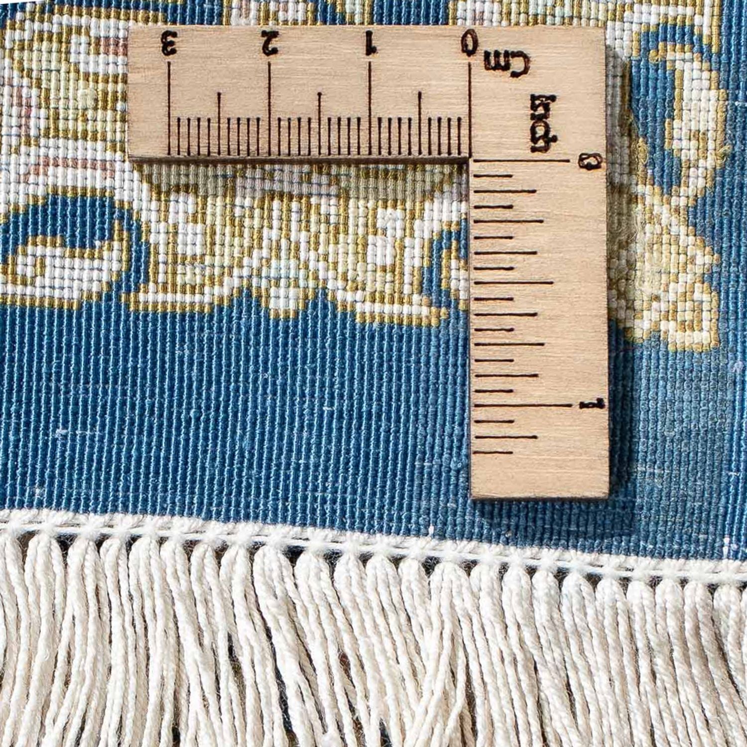 Tapis persan - Ghom - 92 x 61 cm - bleu foncé