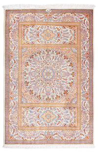 Tapis persan - Ghom - 122 x 78 cm - beige
