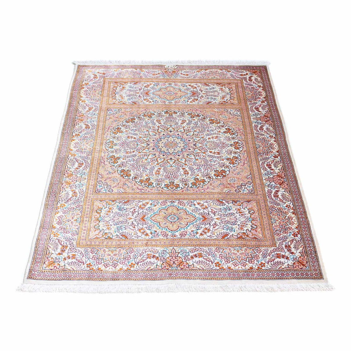Tapis persan - Ghom - 122 x 78 cm - beige