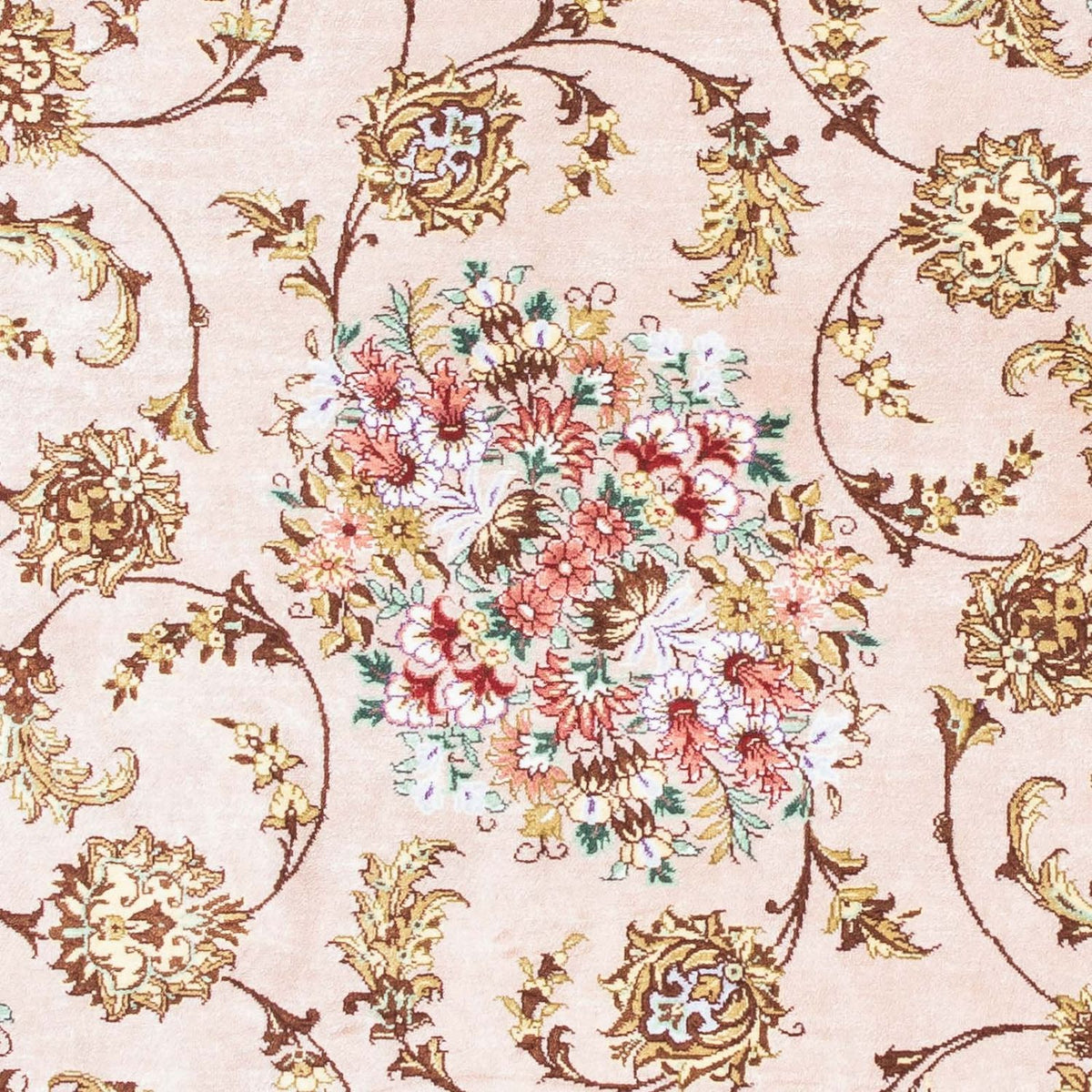 Tapis persan - Ghom - 123 x 80 cm - beige