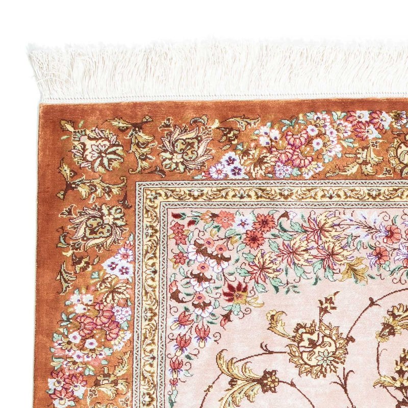 Tapis persan - Ghom - 123 x 80 cm - beige