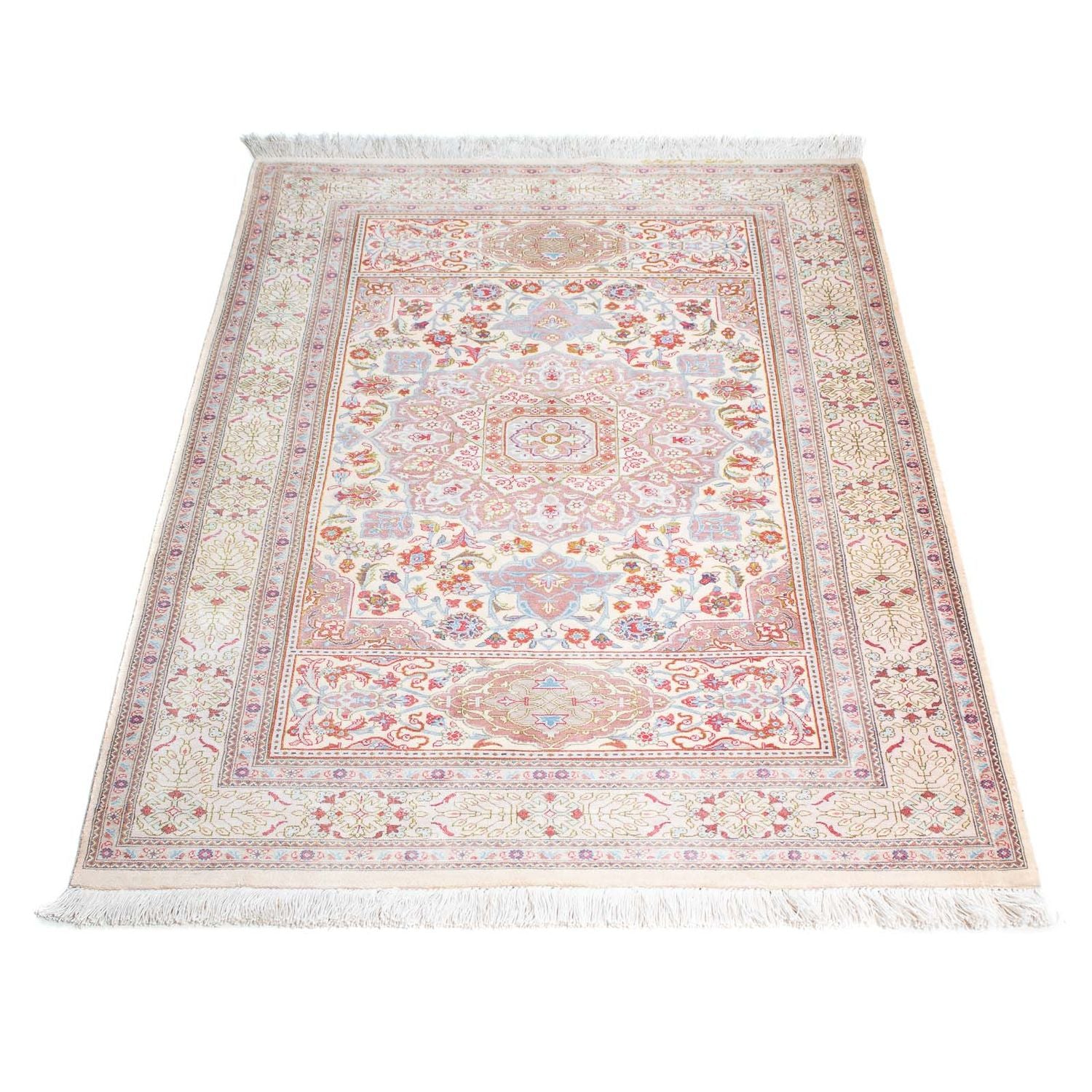 Tapis persan - Ghom - 122 x 75 cm - beige