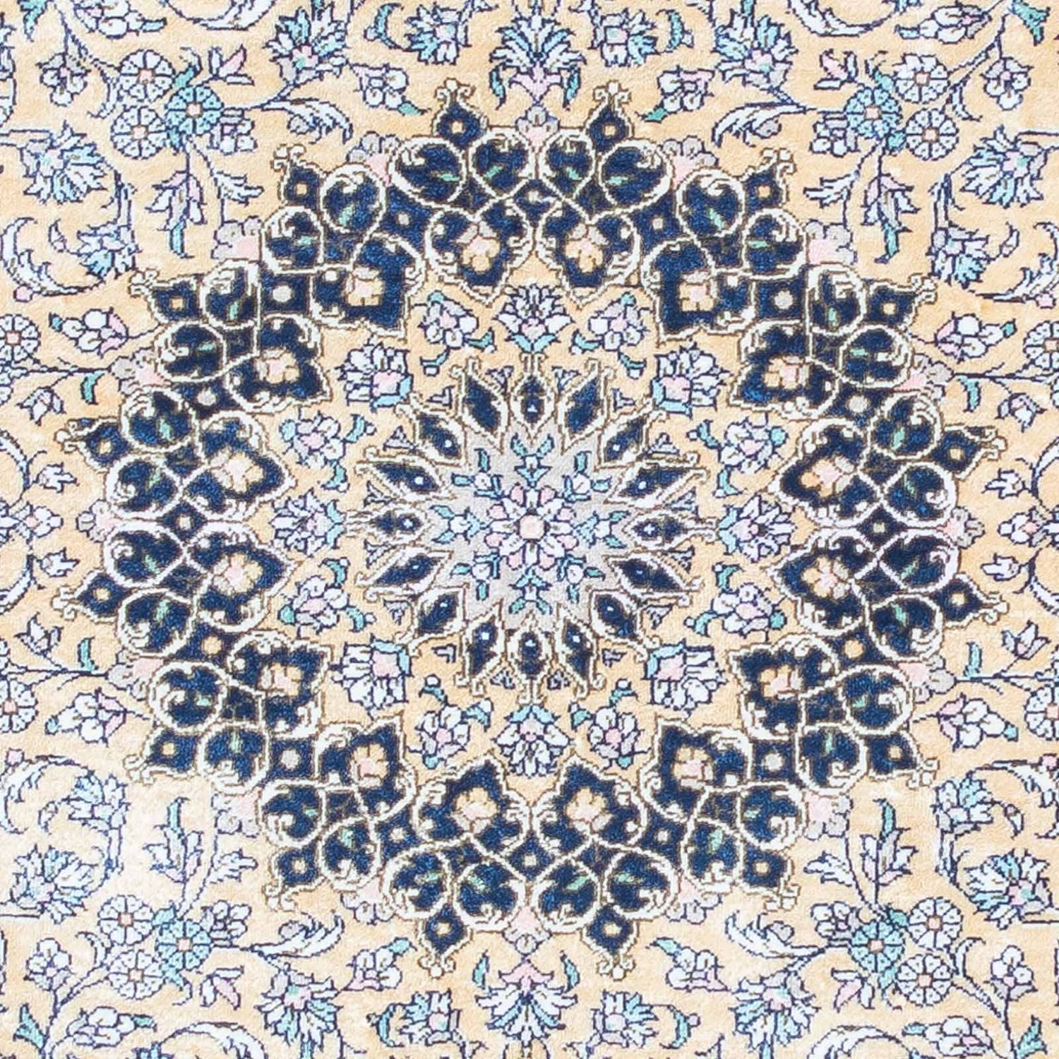 Tapis persan - Ghom - 111 x 73 cm - bleu
