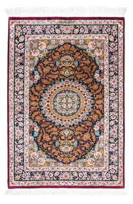 Tapis persan - Ghom - 119 x 79 cm - rouge foncé