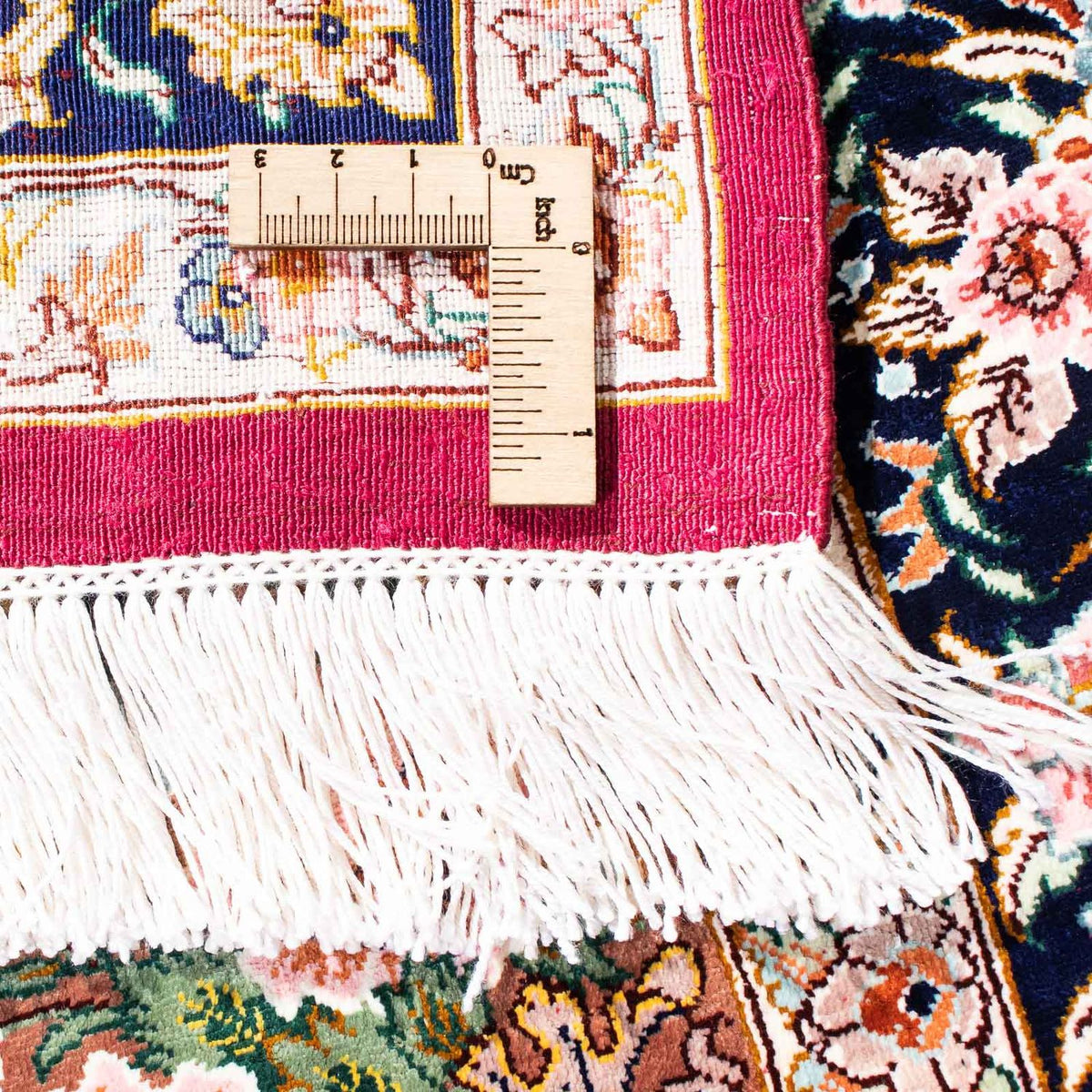 Tapis persan - Ghom - 119 x 79 cm - rouge foncé