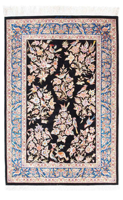 Tapis persan - Ghom - 118 x 77 cm - rouge foncé