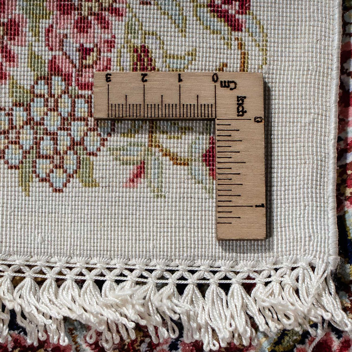 Tapis persan - Ghom - 91 x 59 cm - beige