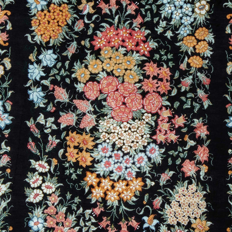 Tapis persan - Ghom - 89 x 60 cm - bleu foncé