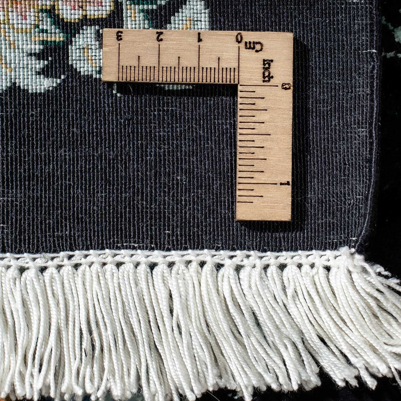 Tapis persan - Ghom - 89 x 60 cm - bleu foncé
