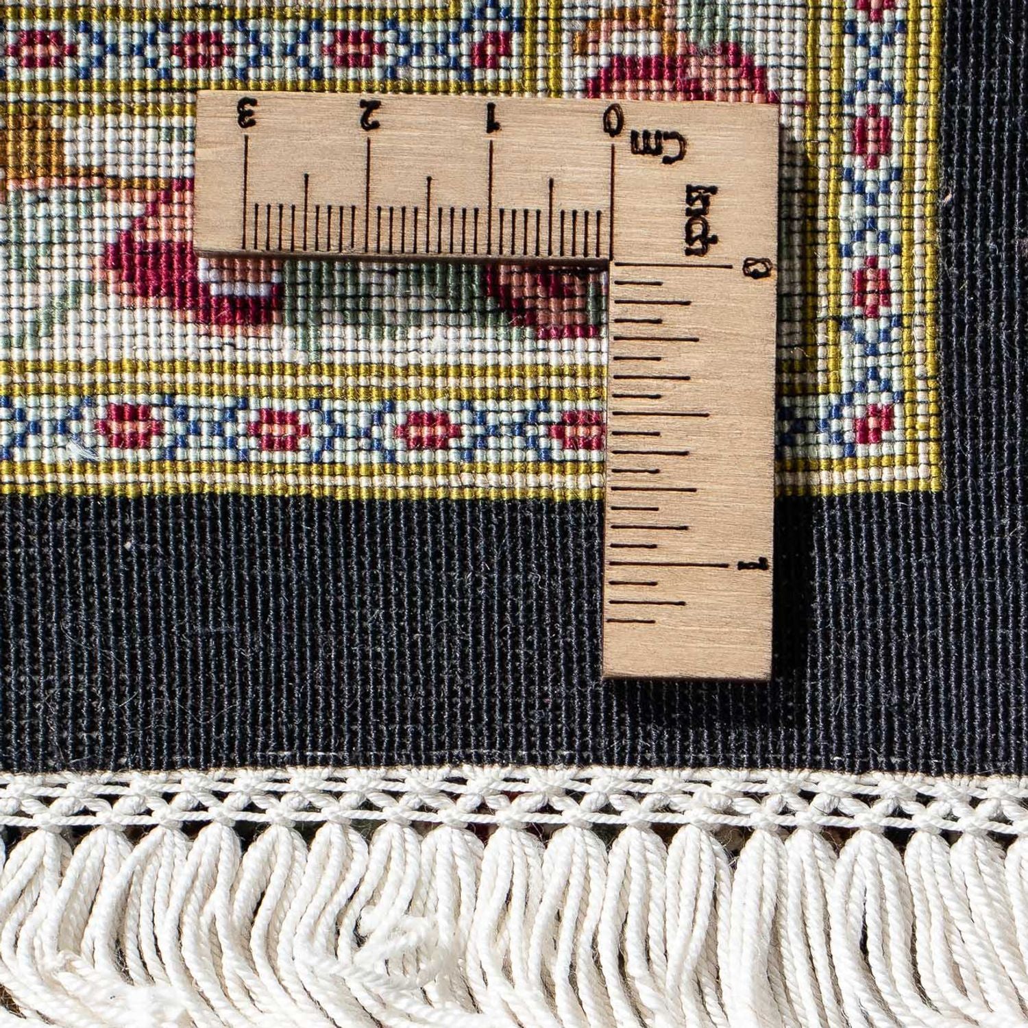 Tapis persan - Ghom - 78 x 57 cm - bleu foncé