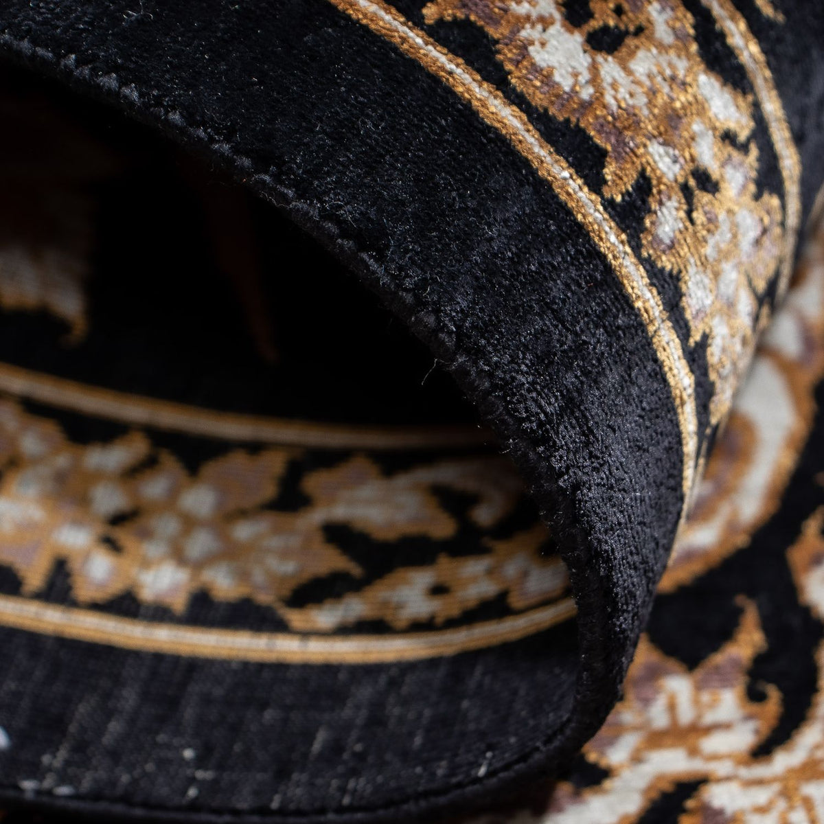 Tapis persan - Ghom - 92 x 58 cm - bleu foncé