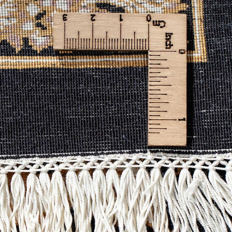 Tapis persan - Ghom - 92 x 58 cm - bleu foncé