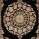 Tapis persan - Ghom - 90 x 60 cm - bleu foncé