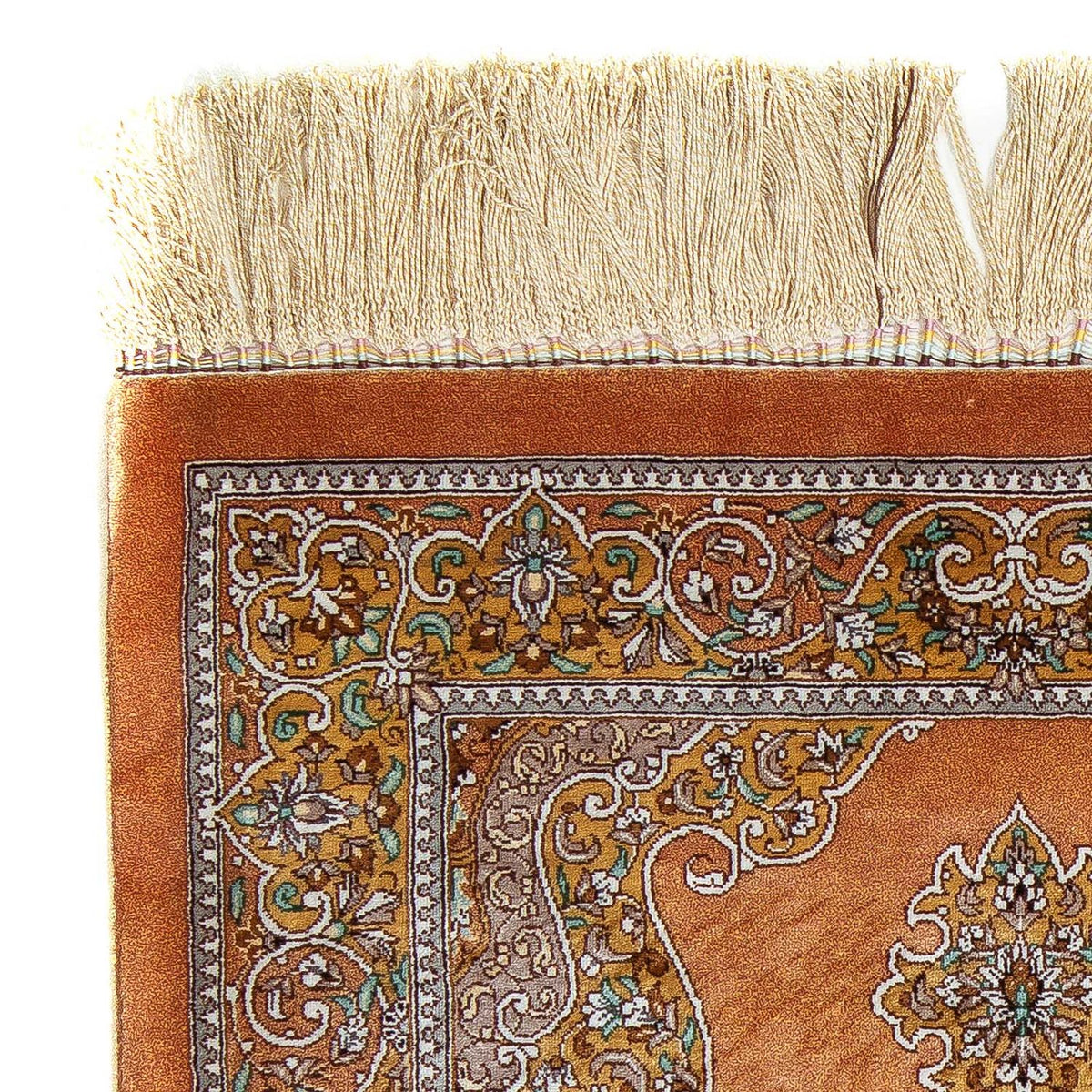 Tapis persan - Ghom - 96 x 59 cm - marron