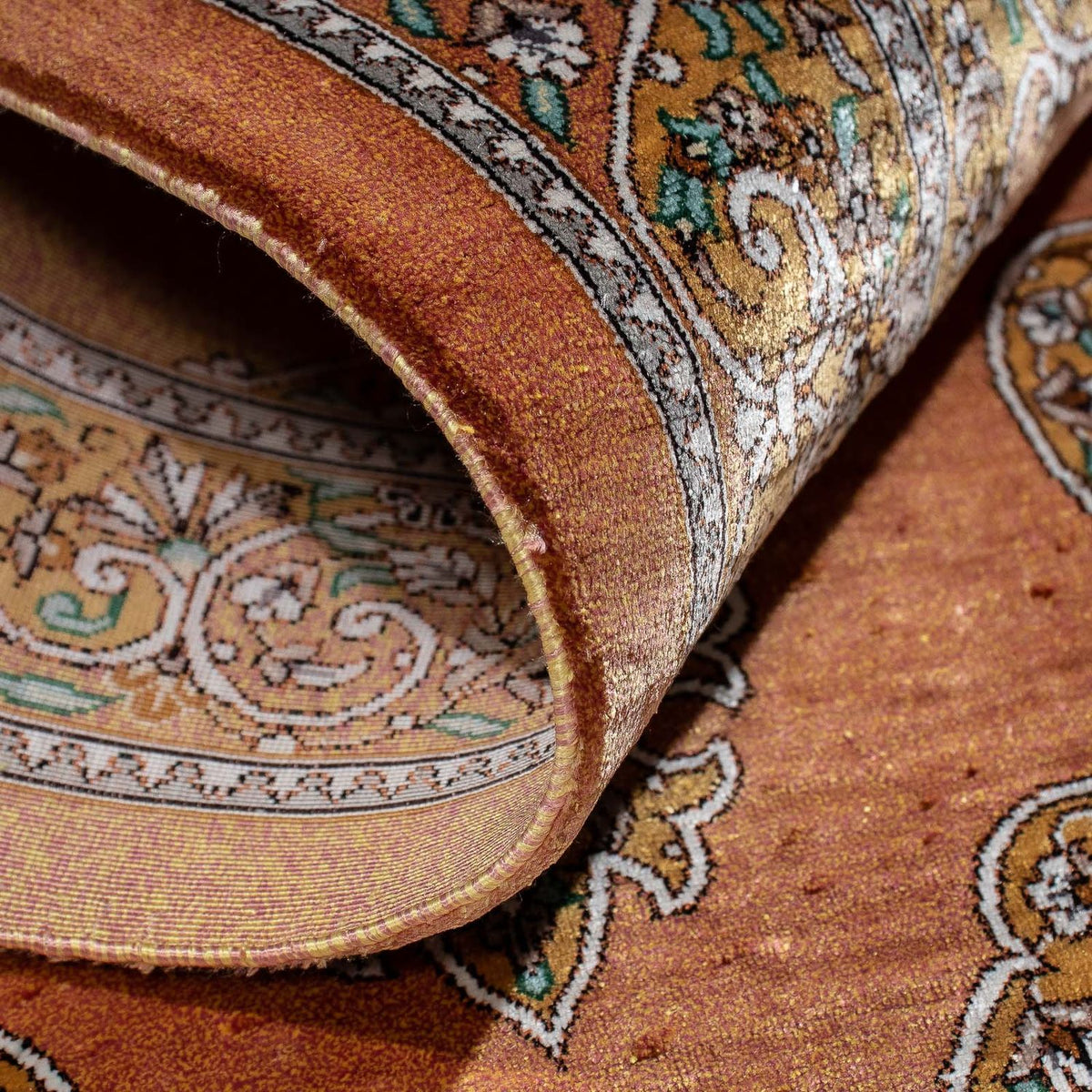 Tapis persan - Ghom - 96 x 59 cm - marron