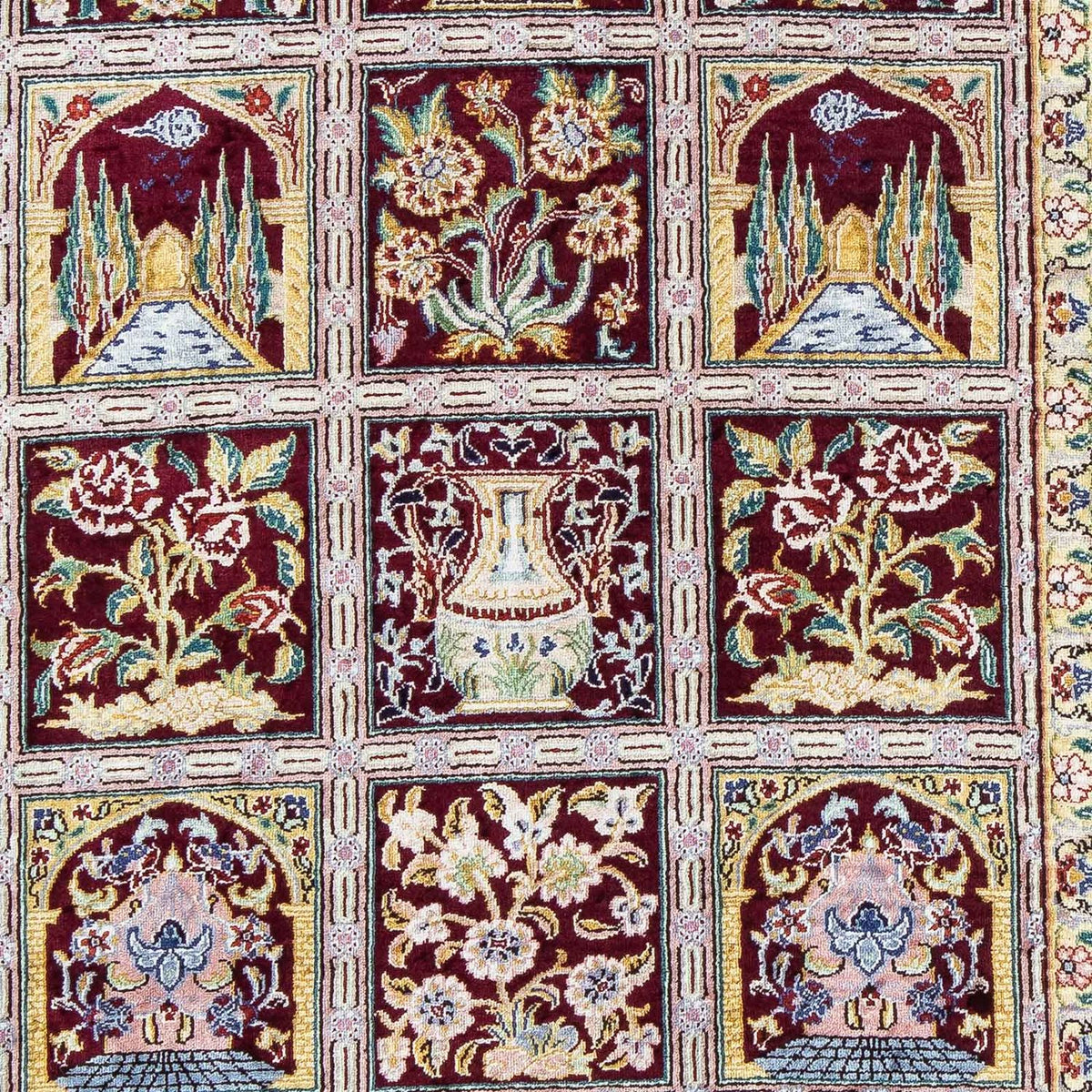 Tapis persan - Ghom - 86 x 60 cm - multicolore